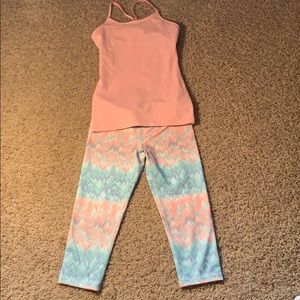 Ivivva tank and crop pants